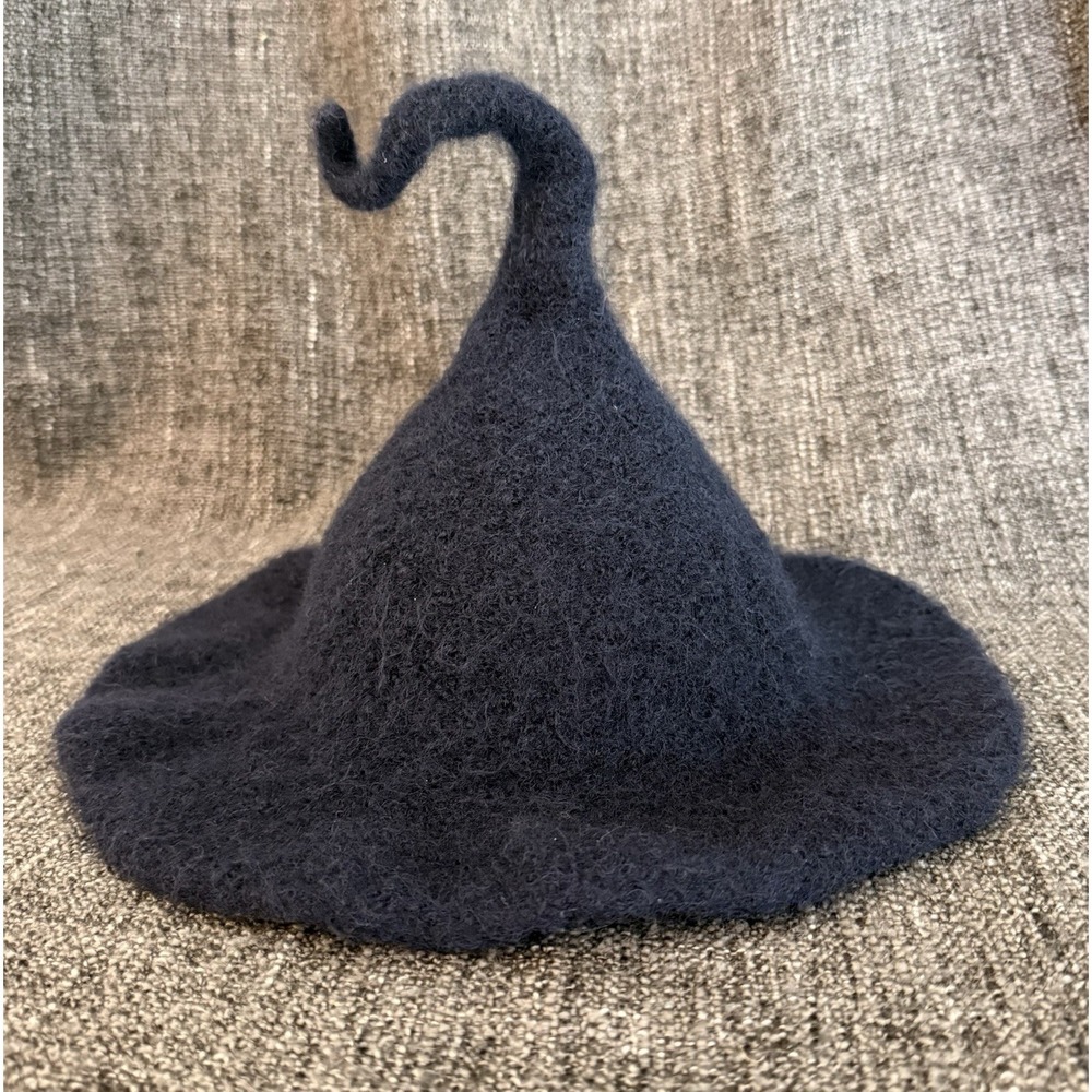 GOTHIC WITCHY FESTIVAL BOHO HIPPIE WITCHES HAT FOREST HAT HAND KNIT and FELTED
